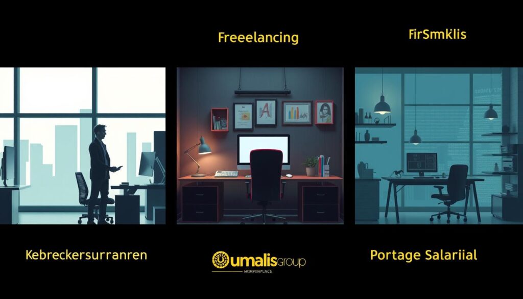 Vergleich von Arbeitnehmerüberlassung, Freelancing und Portage Salarial