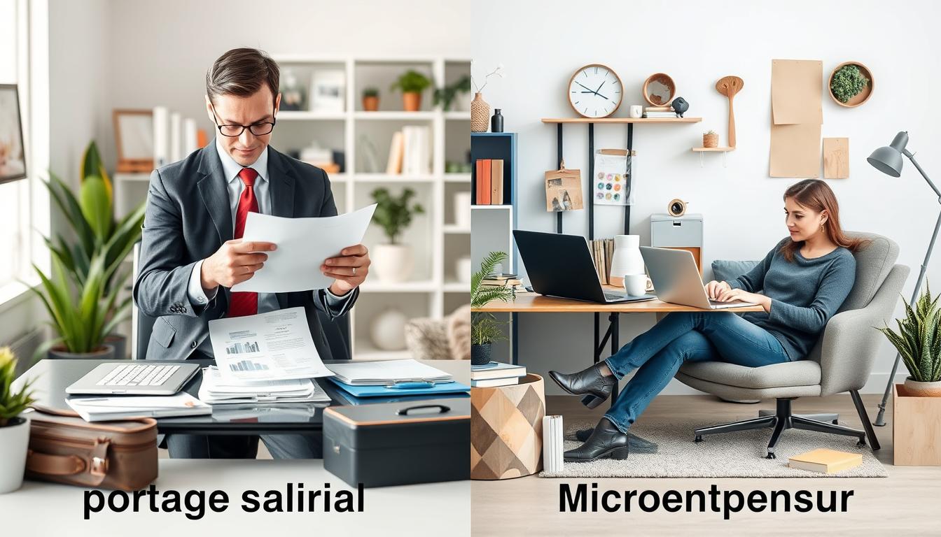 portage salarial ou microentrepreneur