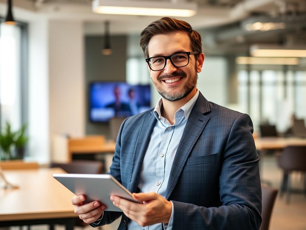 Dirigeant-dentreprise-satisfait-des-resultats-obtenus-grace-a-lIA-de-matching-talents IA de matching talents : Transformez votre recrutement avec l'intelligence artificielle