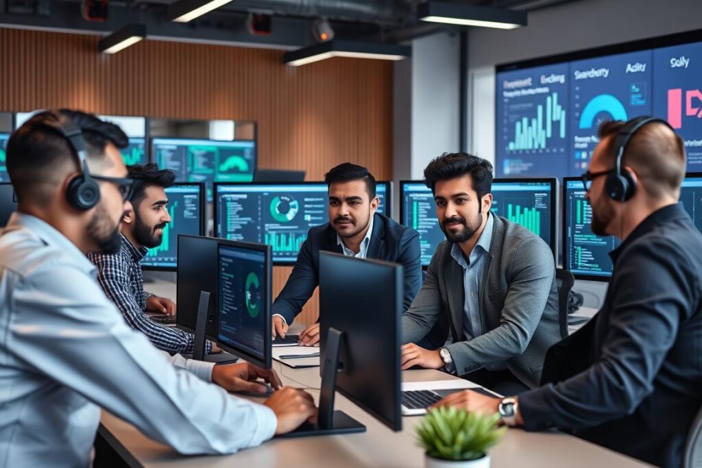 Equipe-internationale-dexperts-en-cybersecurite-recrutee-via-lIA-de-matching-talents-1024x683 IA de matching talents : Transformez votre recrutement avec l'intelligence artificielle