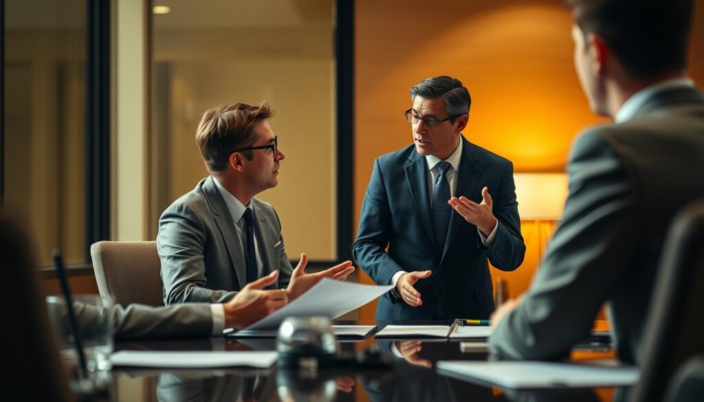 A-boardroom-setting-with-a-negotiation-taking-place-between-two-businesspeople-one-1024x585 Comment diversifier ses sources de revenus en portage salarial ?