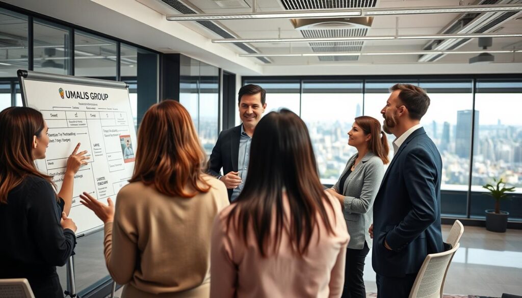 A-bustling-office-environment-with-Umalis-Group-employees-collaborating-in-a-modern-well-lit--1024x585 Qu'est-ce que le management de transition ? Guide pour les indépendants