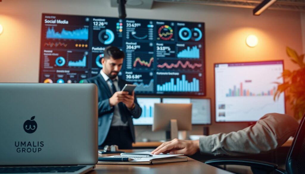 A-bustling-workspace-in-soft-warm-lighting.-In-the-foreground-a-laptop-and-desk-accessories-1024x585 Comment gérer les situations de crise de réputation en portage salarial ?