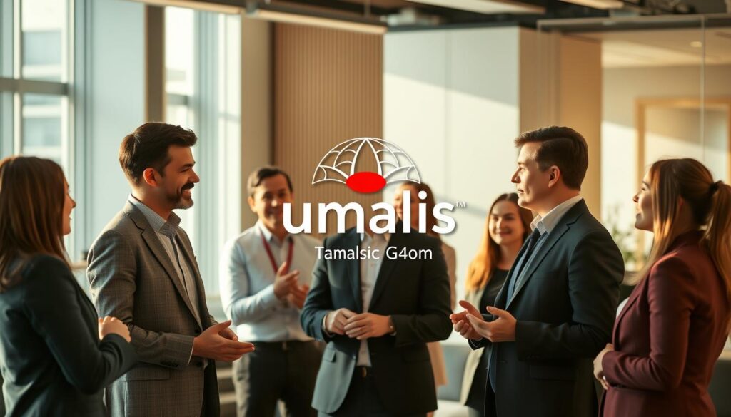 A-group-of-business-professionals-gathered-in-a-modern-office-setting-engaged-in-collaborative-1024x585 Comment gérer son stress et son équilibre émotionnel en portage salarial