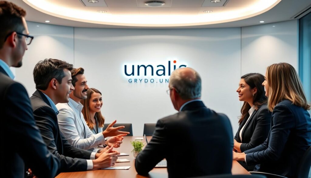 A-group-of-business-professionals-in-a-modern-office-setting-discussing-networking-strategies--1024x585 Comprendre la déduction des frais professionnels en portage salarial