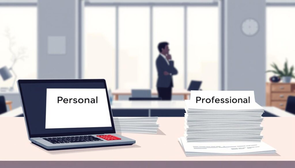 A-modern-minimalist-illustration-depicting-the-separation-of-personal-and-professional-1024x585 Comment gérer efficacement son budget en portage salarial