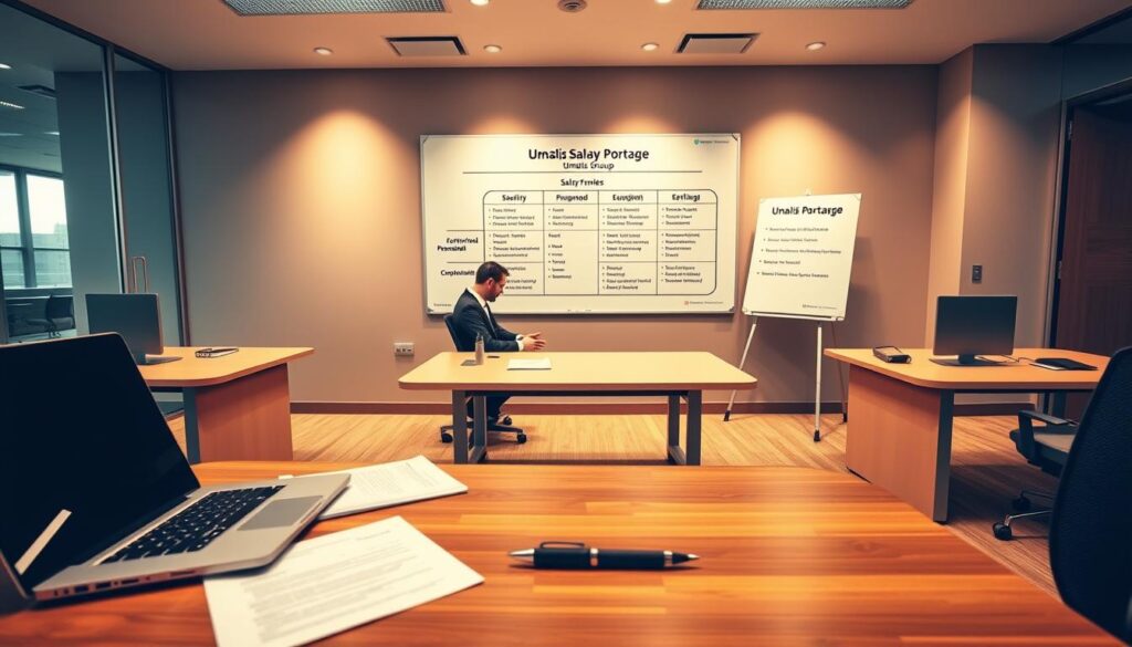 A-modern-office-setting-with-three-desk-setups-representing-different-Umalis-Group-salary-1024x585 Comment maîtriser les techniques de négociation en portage salarial