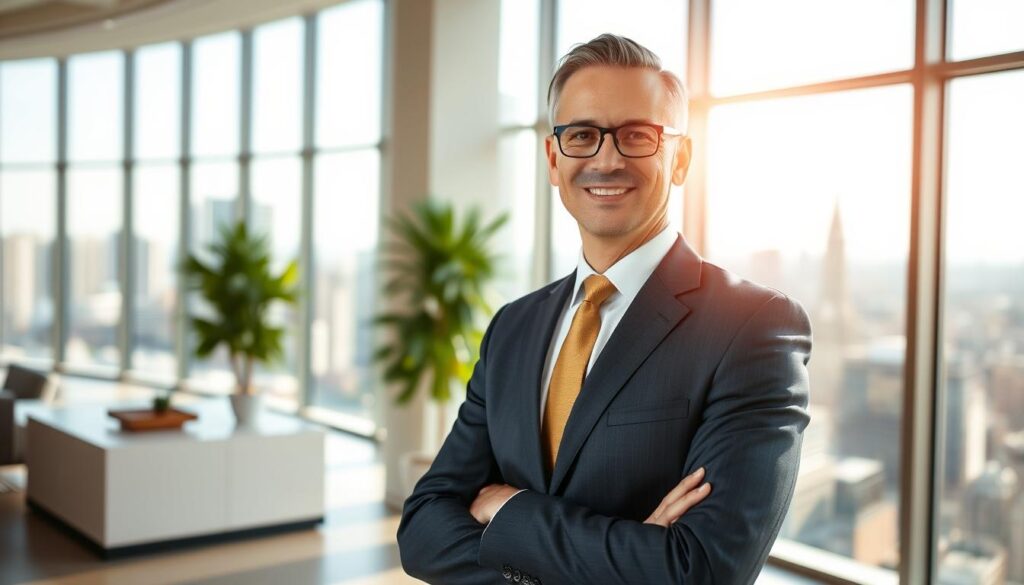 A-professional-and-experienced-business-person-standing-confidently-in-a-modern-office-wearing-1024x585 Comment répondre aux demandes spécifiques des clients en portage salarial