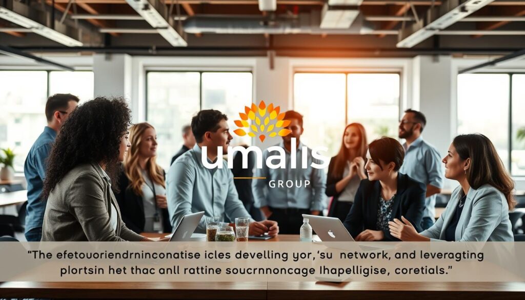 A-professional-network-of-independent-workers-with-the-Umalis-Group-logo-prominently-1024x585 Comment se démarquer de la concurrence en portage salarial ?