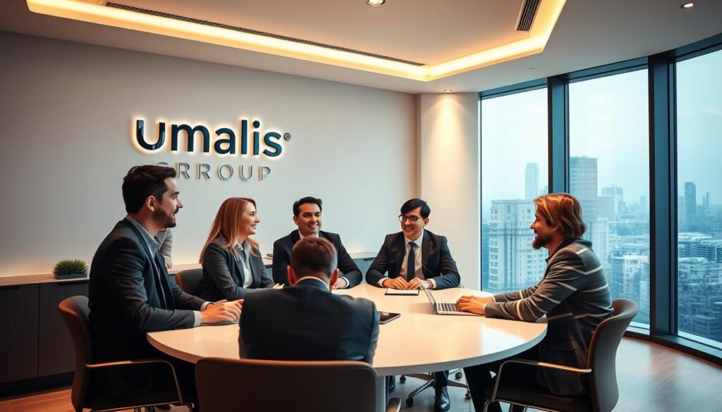 A-sleek-modern-office-setting-with-a-strategically-placed-Umalis-Group-logo-on-the-wall.-Warm-1024x585 Comment anticiper les évolutions du marché portage salarial