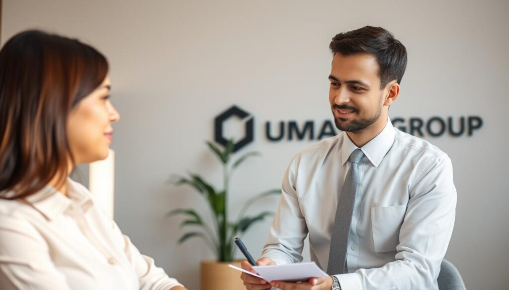 A-tranquil-office-setting-where-a-professional-in-a-crisp-white-collared-shirt-and-tie-is-1024x585 Garantir la satisfaction de ses clients en portage salarial