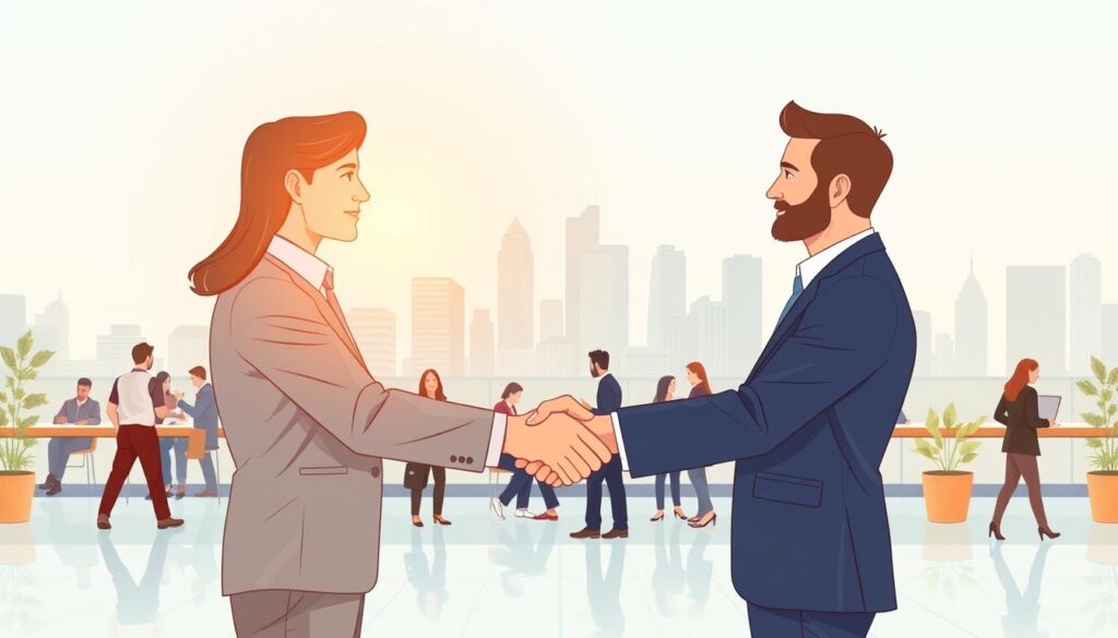 A-vibrant-illustration-depicting-the-synergistic-advantages-for-consultants-within-the-Umalis-1024x585 Créer des synergies avec d'autres consultants en portage salarial