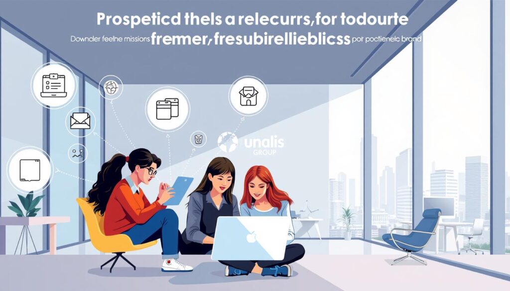 A-vibrant-modern-illustration-showcasing-various-channels-for-prospecting-freelance-missions-1024x585 Gérer efficacement sa prospection de missions en portage salarial