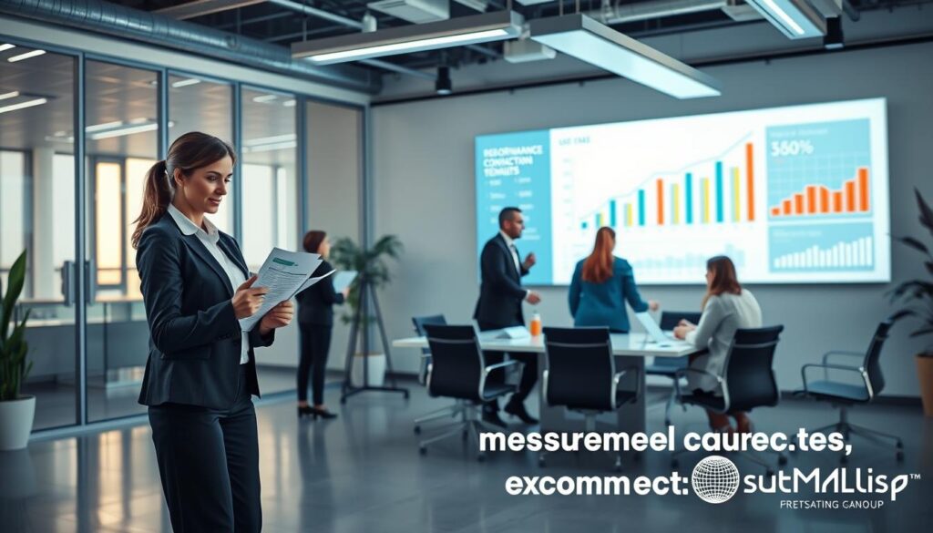 A-vibrant-well-lit-office-scene-showcasing-the-measurable-advantages-of-salaried-contracting.--1024x585 Comment se fixer des objectifs mesurables en portage salarial