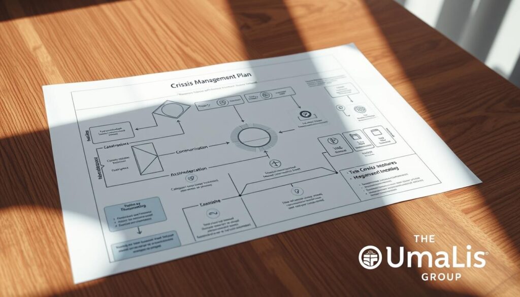 A-well-structured-crisis-management-plan-depicted-by-a-detailed-blueprint-schematic-on-a-1024x585 Comment gérer les situations de crise en management de transition