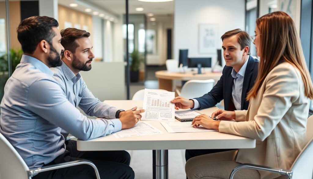 Consultant-en-portage-salarial-travaillant-avec-un-client-1024x585 Convention Collective du Portage Salarial : Guide Complet 2023