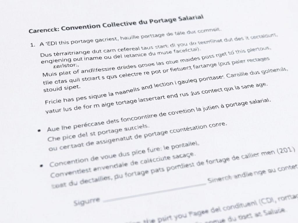 Contrat-CDI-en-portage-salarial-avec-clauses-specifiques Convention Collective du Portage Salarial : Guide Complet 2023
