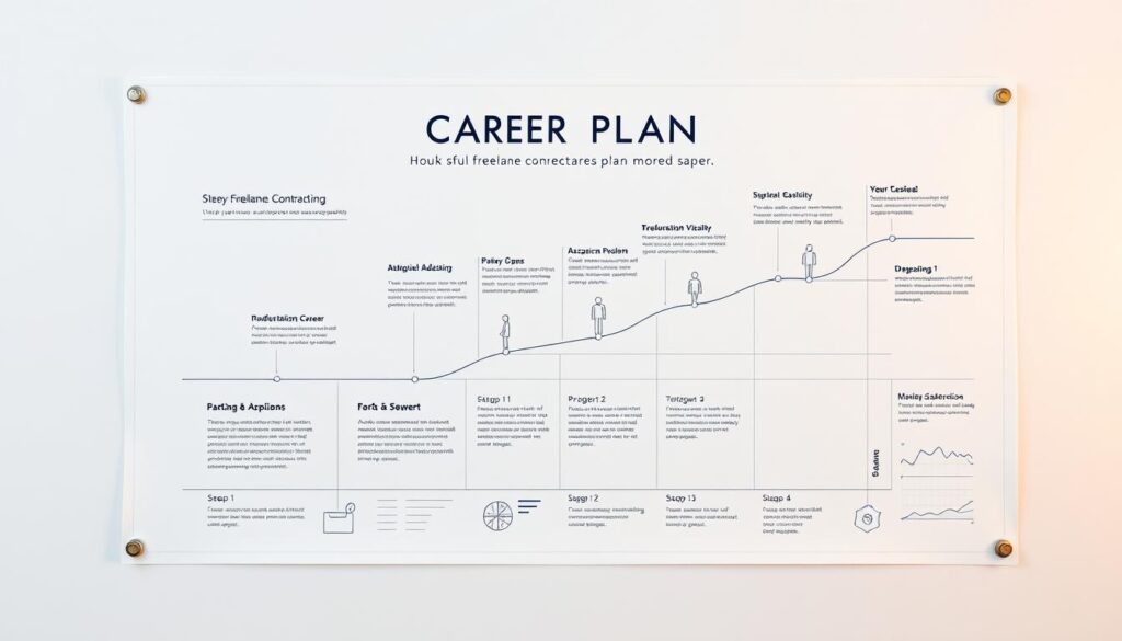 Elegant-corporate-career-plan-illustration-in-the-Umalis-Group-style.-Detailed-infographic-1024x585 Comment négocier des tarifs attractifs en portage salarial efficacement