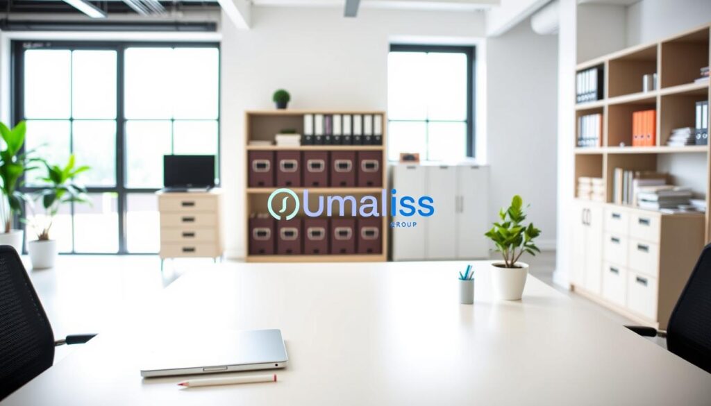 Simplification-administrative-portage-salarial-a-minimalist-and-organized-office-scene.-In-the-1024x585 Comment gérer les aspects administratifs en portage salarial : Guide complet