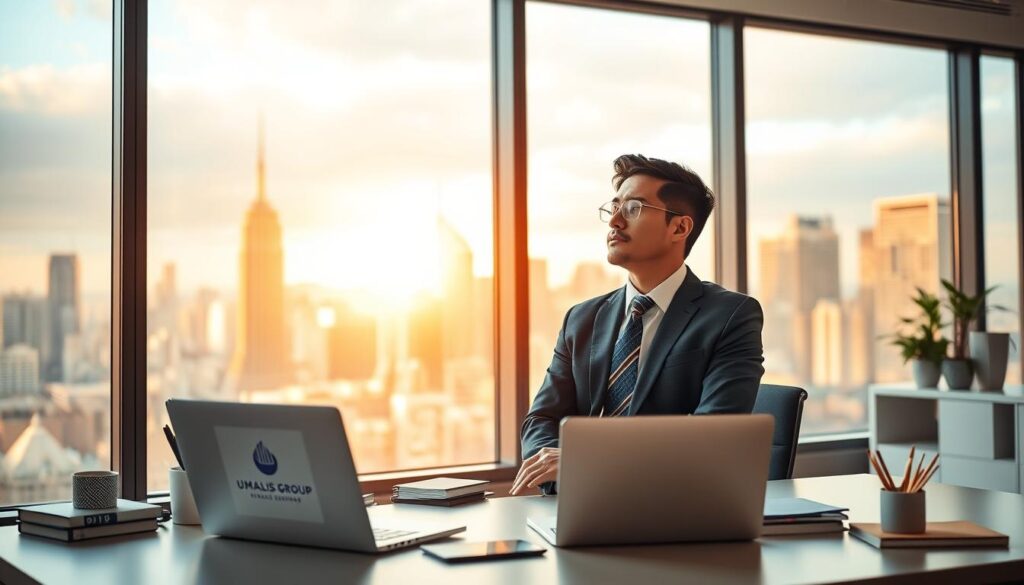 Strategies-to-Increase-Your-Value-Add-in-Freelance-Work-A-serene-modern-office-setting-with-a-1024x585 Comment augmenter sa valeur ajoutée en portage salarial ?