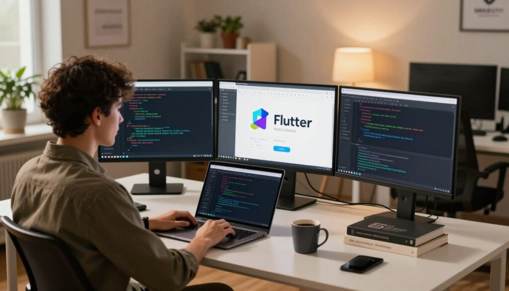 A-focused-mobile-developer-sits-at-a-sleek-modern-desk-surrounded-by-multiple-screens-1024x585 Développeur d'applications (Flutter/React Native) en portage salarial
