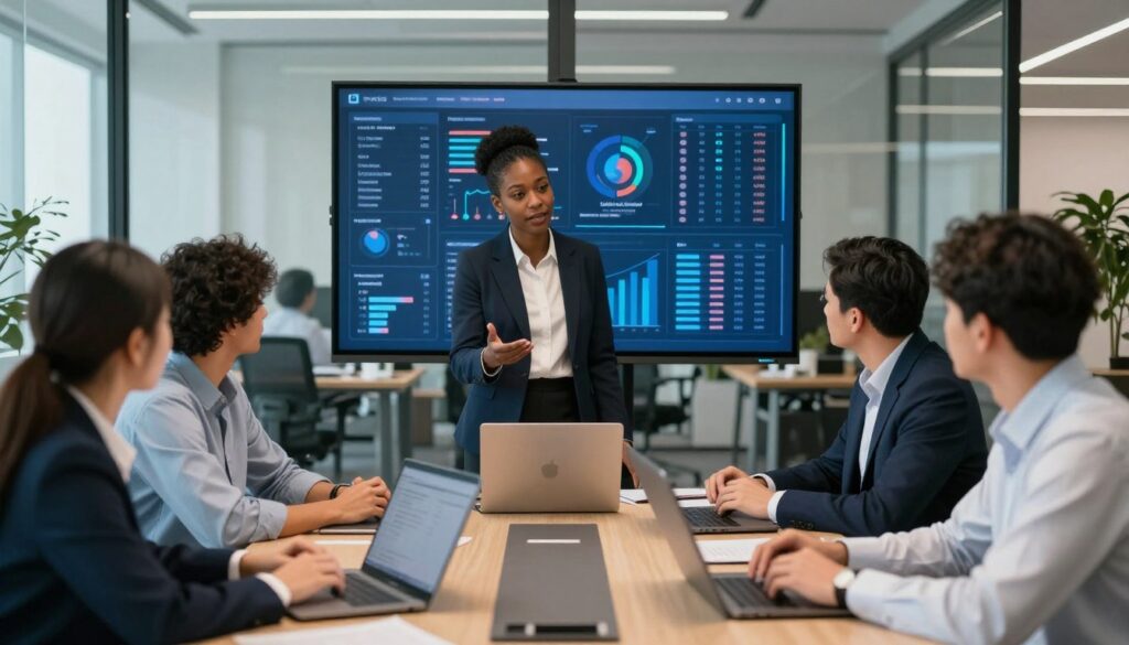 A-focused-scene-depicting-a-lead-tech-professional-engaged-in-a-strategic-discussion-with-their-1024x585 Lead tech en portage salarial : prendre la tête d'une équipe en mission