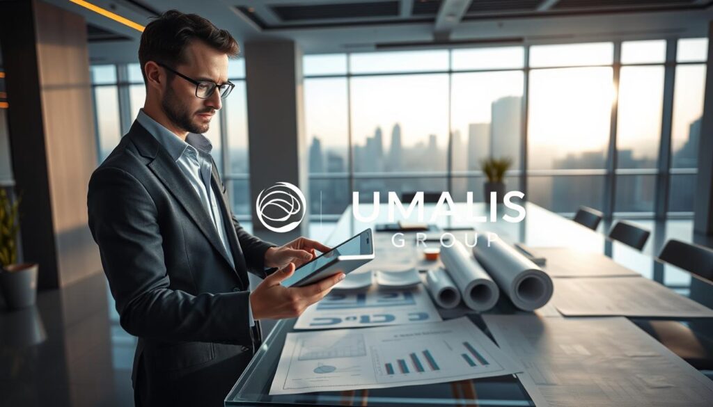 A-modern-office-environment-showcasing-a-sleek-architectural-workspace-with-a-focus-on-1024x585 Architecte solution en portage salarial : statut idéal ?