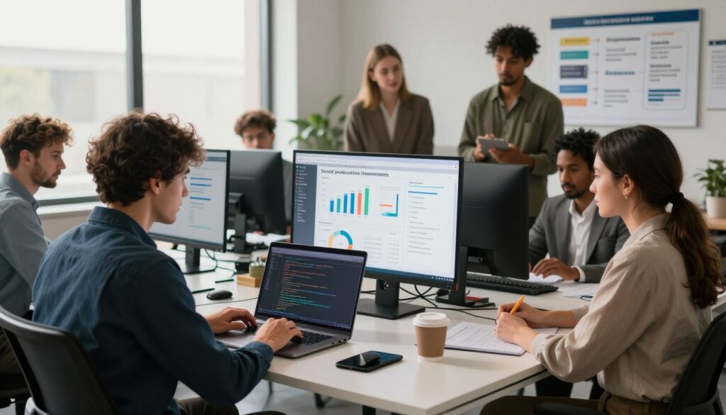 A-modern-office-environment-with-a-focused-freelance-DevOps-engineer-sitting-at-a-sleek-desk-1024x585 Ingénieur DevOps en freelance : portage salarial ou SASU ?